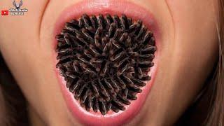 ASMR mouth treatment animation || Removing Infections | Maggots & Worms 2d Animation Deep Cleaning 