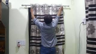 HOW TO FIX CURTAIN RODS & BRACKETS AT HOMEHow-To Hang a Curtain Rod by eesha media