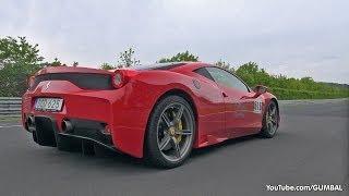 Ferrari 458 Speciale - Accelerating 0-250+ km/h, Starts, Full Throttle Sounds!