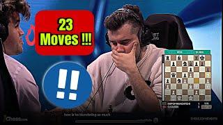 Magnus Carlsen DESTROYS Ian Nepomniachtchi in JUST 23 MOVES! ️