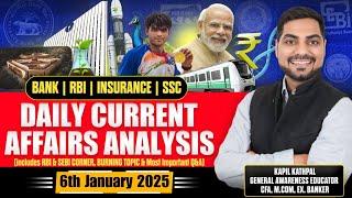 6th January 2025 Daily Current Affairs | RBI Corner | Trending Geo-Political Issues | Kapil Kathpal