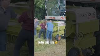 Sammy & Big dog clog up the baler on Johnny Neil 