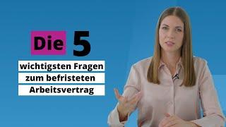 Befristeter Arbeitsvertrag: Die 5 wichtigsten Fragen | Recht haben!