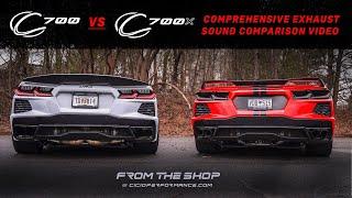 Twin Turbo C700 C8 Corvette X-Pipe vs Straight Comprehensive Sound Comparison