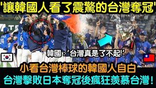 小看台灣棒球的韓國人自白，台灣擊敗日本奪冠後，瘋狂羨慕台灣棒球！