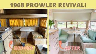 Complete Overhaul of A 1968 Vintage Prowler Travel Trailer Renovation Into A Pastel Girly Caravan!