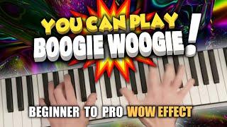 Pain Relief for Boogie Woogie Piano ! 5 Levels ! Beginner to Pro WOW Effect Lesson