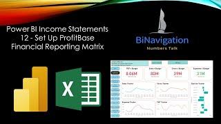 Power BI Income Statements 12 - Set Up ProfitBase Financial Reporting Matrix