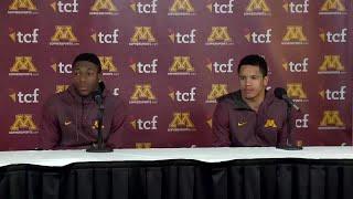 Press Conference: Demry Croft, Jacob Huff on Minn. 54-21 Win Over Neb.