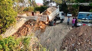 Full Video Filling Land By Truck  - If You Like Truck Unloading Soil Don’t Forget Look This Video