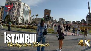 İSTANBUL, Harbiye'den Taksim'e Yürüyüş Turu, Mayıs 2024, 4K