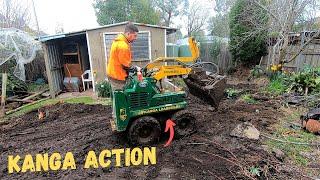 Back Yard Clean Up with a kanga Mini Loader