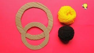 Wool Craft Wall Hanging - Hand Craft Work At Home - Woolen Wall Decoration Ideas