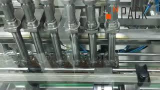 6 Heads Piston Servo Motor Automatic Hot Sauce Jam Honey Filling Machine with Sauce Jar