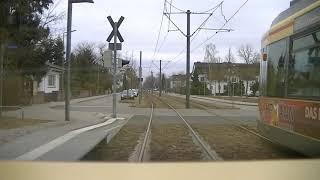 Straßenbahn Karlsruhe - Linie 3/4 - Mitfahrt 24.02.2012