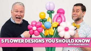 5 Simple Balloon Flower Designs You Should Know! | With Rob Driscoll - BMTV 478