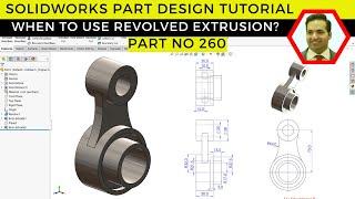 SolidWorks Tutorial: Easy Part Design for Beginners | Part No 260