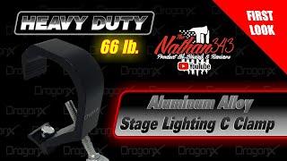 DragonX 4 pack Heavy Duty Stage Lighting Black C Clamp