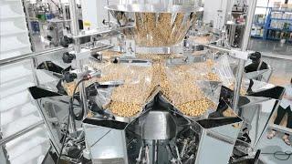 100g-5kg beans seeds grain and cereal multihead weigher vertical form film seal packing machine