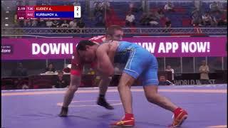 Asian Championships u23 65kg Raund 1 • Abdulmazhid KUDIEV (TJK) vs. Akbar KURBANOV (KAZ)