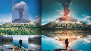 How to Turn Stock Photos Into a Piece of Art | Volcano PhotoManipulation Tutorial