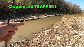 Crappie are TRAPPED in these DRIED UP POOLS! This changes EVERYTHING!