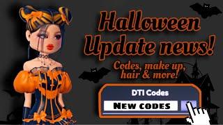 DRESS TO IMPRESS HALLOWEEN UPDATE! CODES, HAIR, MAKE UP & MORE! | DTI Roblox 