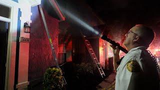 Jacksonville Fire Rescue Department aggressively extinguishes an apartment fire