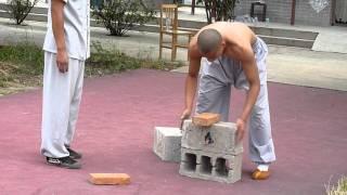 Shaolin Kungfu  Breaking Iron and Bricks