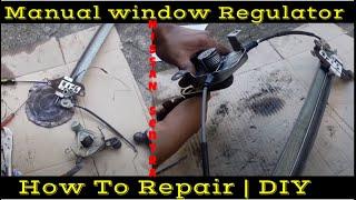 How to Repair manual window Regulator  cable type