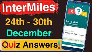 Intermiles Weekly Quiz Answer Today | 24 December Quiz A Thon Answer | Today Intermiles Quiz Answers