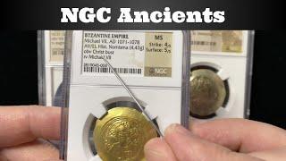 NGC Ancient coins - how to read the label - gold coins, curved coins