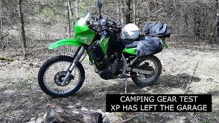 KLR 650 Saddle Bags and Camping Gear Test