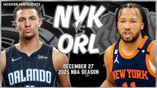 New York Knicks vs Orlando Magic Full Game Highlights | Dec 27 | 2025 NBA Season