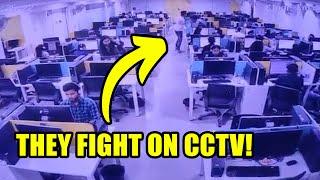 SCAMMERS FIGHT IN CALL CENTER - CCTV CATCHES EVERYTHING!