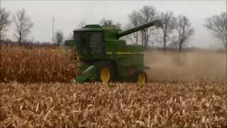 John Deere 6620 Titan 2 Combining Corn in Eastern Iowa 2014