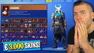 3,000 Euro Skin-Sammlung in Fortnite! MEGA SELTEN