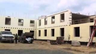 Residence Hall ICF Project--View from the courtyard