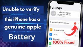 Important Battery Message iPhone 11/12/13/14 Pro Max | iPhone X Xs Max XR/ iPhone 6/6s/ 7/8 Plus Fix