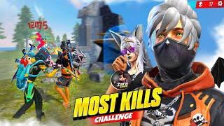 Highest Kill Challenge with Pro V Badge Girl  Guess Who Won ?  Free Fire