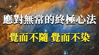 應對一切無常的終極心法，從愚癡走向智慧的必經之路！安住當下，覺而不隨，覺而不染。#能量#業力 #宇宙 #精神 #提升 #靈魂 #財富 #認知覺醒 #修行