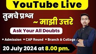 Ask Your All Questions | YouTube Live on Diploma, Engineering Admission Process