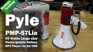 PYLE PMP57LIA Professional Megaphone - Comes with Rechargeable Battery and Built-in USB Flash & SD