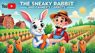 The Sneaky Rabbit and the Farmer's Carrots | A Fun Story for Kids