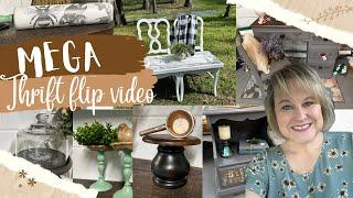 Mega Thrift Flip Video/Thrift store makeovers/Thrifting for profit/Trash to Treasure/DIY upcycled