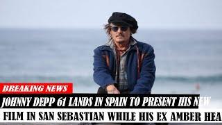 Johnny Depp 61 Lands In Spain To Present His New Film In San Sebastian While His Ex Amber Heard