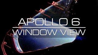 Apollo 6 Cockpit Window View - High Earth Orbit - Earth from Space - 1968