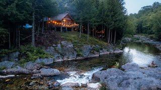 The Ultimate New England Hideout  Fall Foliage Hunting from Riverside Log Cabin