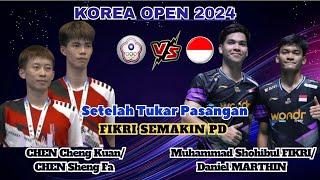 Smash Petir - FIKRI/MARTHIN (INA) vs CHEN Cheng Kuan/CHEN Sheng Fa (TPE) | R32 Korea Open 2024