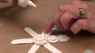 DIY Elegant Button Snowflake Ornaments using Aleene's Tacky Glue!